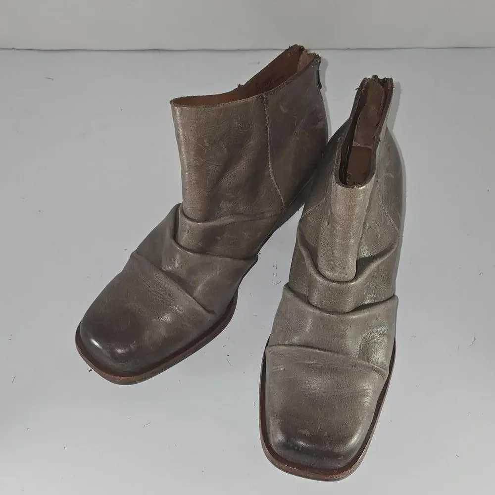 0386 Kork-Ease Kissel Ankle Boots Women's Leather Bootie Shoes Size 6M